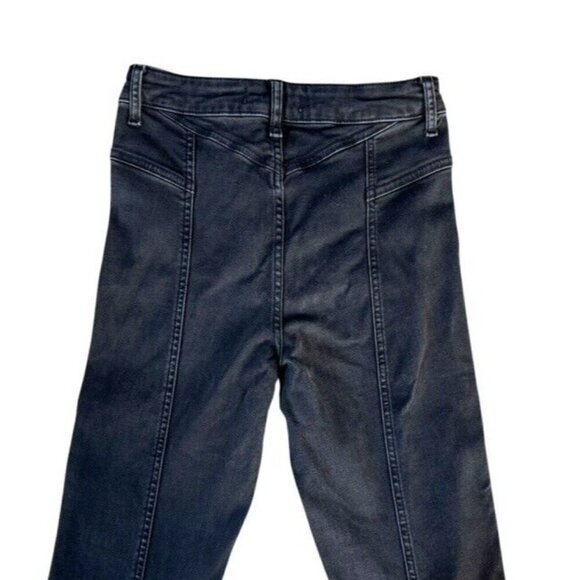 We The Free Women’s Sz 27 Black Multi Seam Straight Leg Denim Jeans - Picture 8 of 9